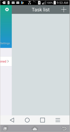creating an event action in the task list