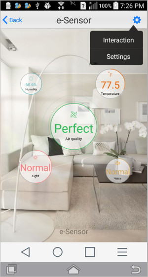 environmental sensor sends blind motor activation command when temperature changes