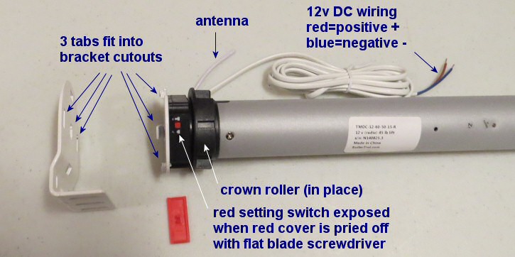 remove protective cover to expose setting switch
