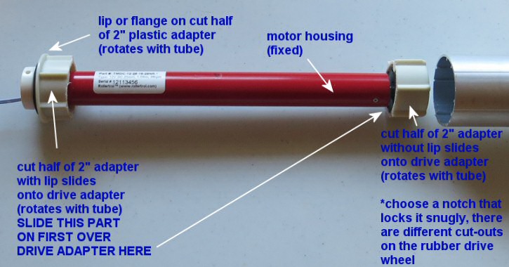 how to install blind and shade motor adapters
